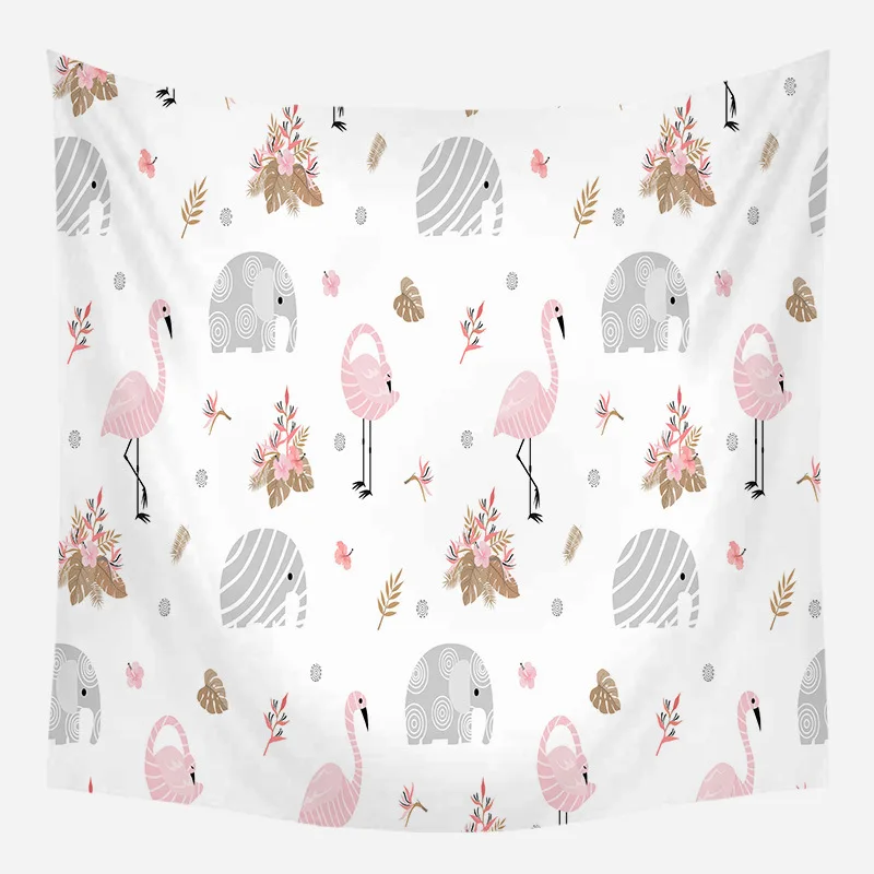 Детский гобелен в скандинавском стиле с мультяшным рисунком фоновая ткань для