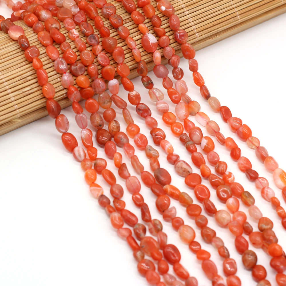 

Natural Stone Beads Irregular Shaped Red Crystal Loose Spacer Beaded For Jewelry Making DIY Bracelet Necklace Accessories 6-8mm