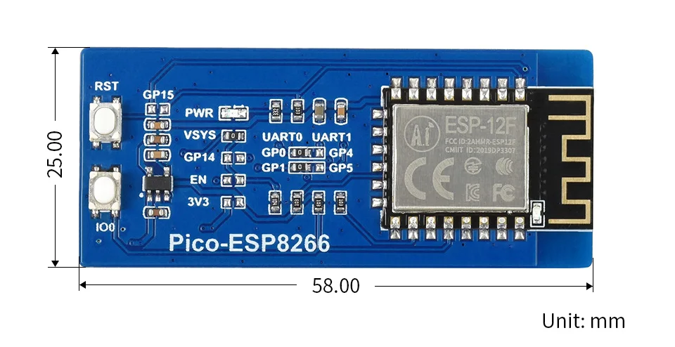ESP8266 Φ WiFi модуль для Raspberry Pi Pico поддерживает протокол TCP/UDP | Компьютеры и офис