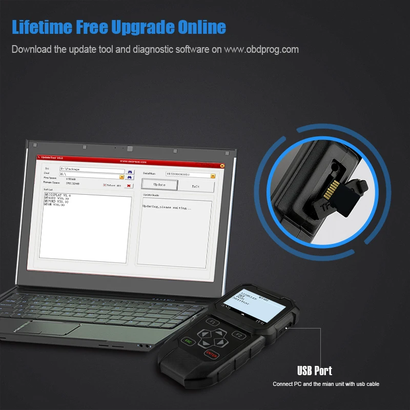 Автомобильный диагностический инструмент OBDPROG MT401 Регулировка пробега