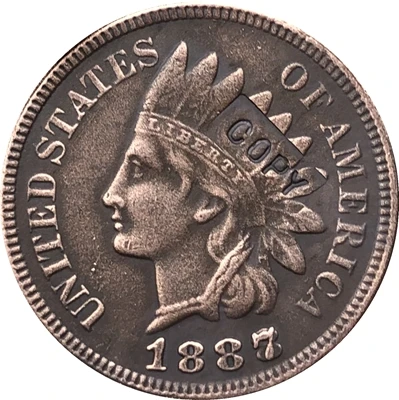 

1888/7 индийская голова центов копия монет