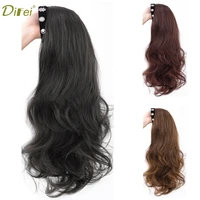 difei synthetic long wavy 4 colors wigs with hair band half a headband wigs for women daily party
