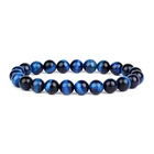 Женский браслет с бусинами тигровый глаз, браслет из натурального камня, 6-10 мм