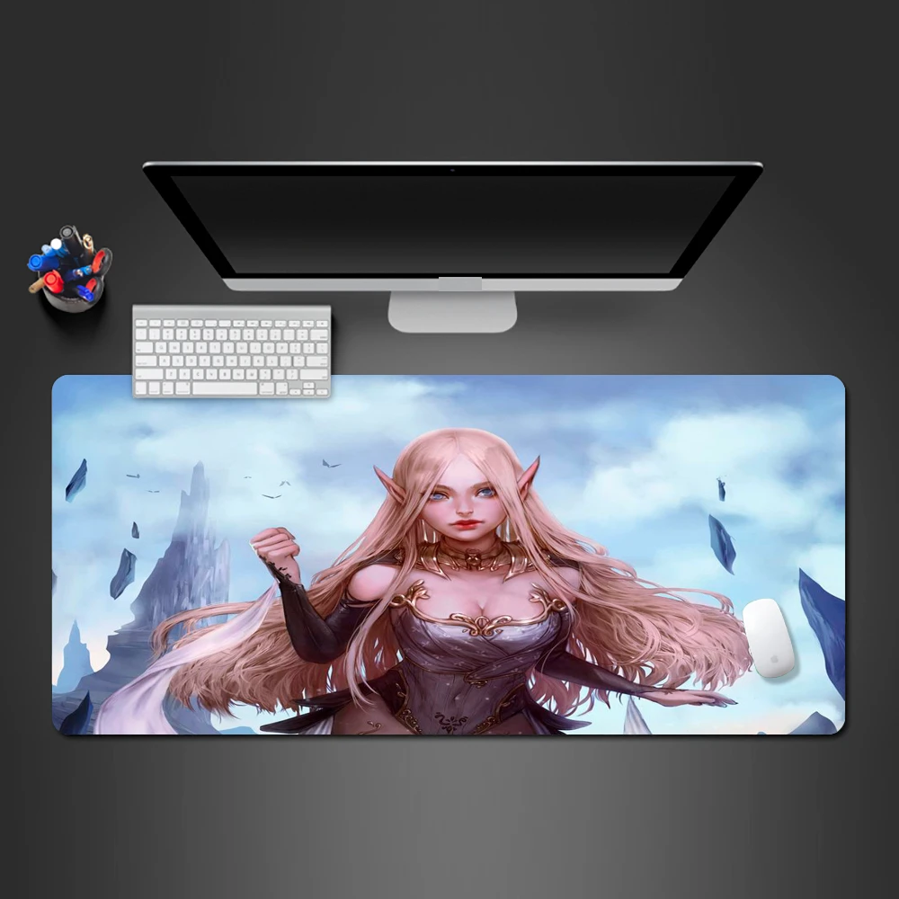 

Sexy Girls The Elves Mousepad High Quality Non-slip PC Gamer Computer Wot Big Mouse Pad Best Personality Christmas Gift