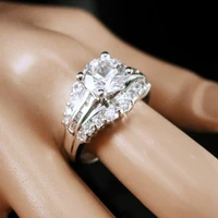 gorgeous diamond female romantic engagement bride princess love ring size 5 11