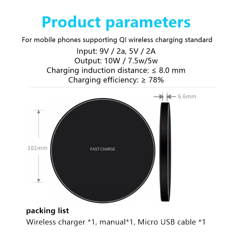 fast wireless charger pad for iphone qi wireless charging stand for android phone car wireless charger auto free global shipping