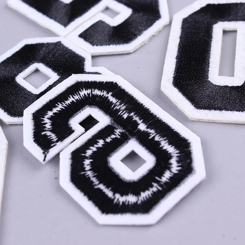 DIY Embroidered Number Applique Iron-on Patches for Clothing Arabic Numerals Stickers to Cloth Garment Accessory Badges | Дом и сад