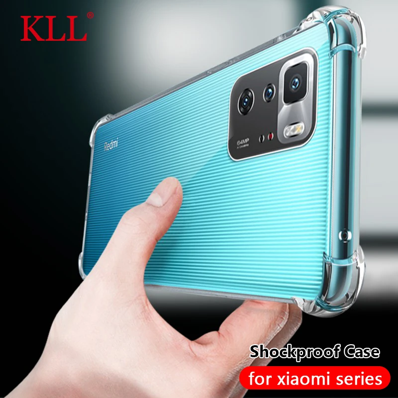 

Luxury Clear Shockproof Silicone Case For Xiaomi Poco X3 GT F2 11 10 9T Pro 10S 9 8 SE 6X CC9E A3 Lite Case Silicone Back Cover