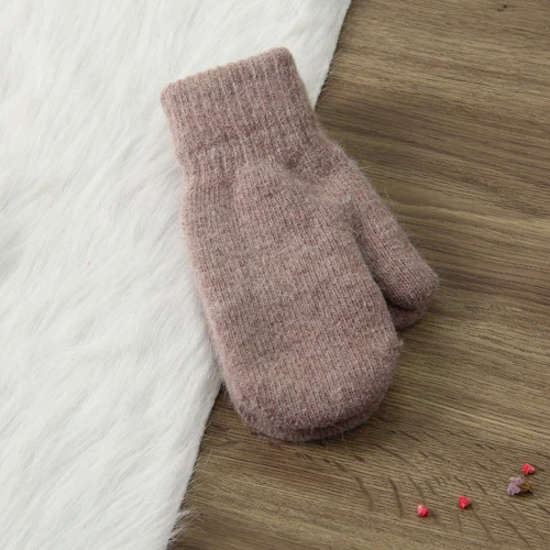 pink2 Женские перчатки без пальцев из плотной шерсти и бархата, утолщенные женские перчатки Kawaii, простые, подходят ко всему, зимние, теплые, милые, корейский стиль - Цвет: pink2