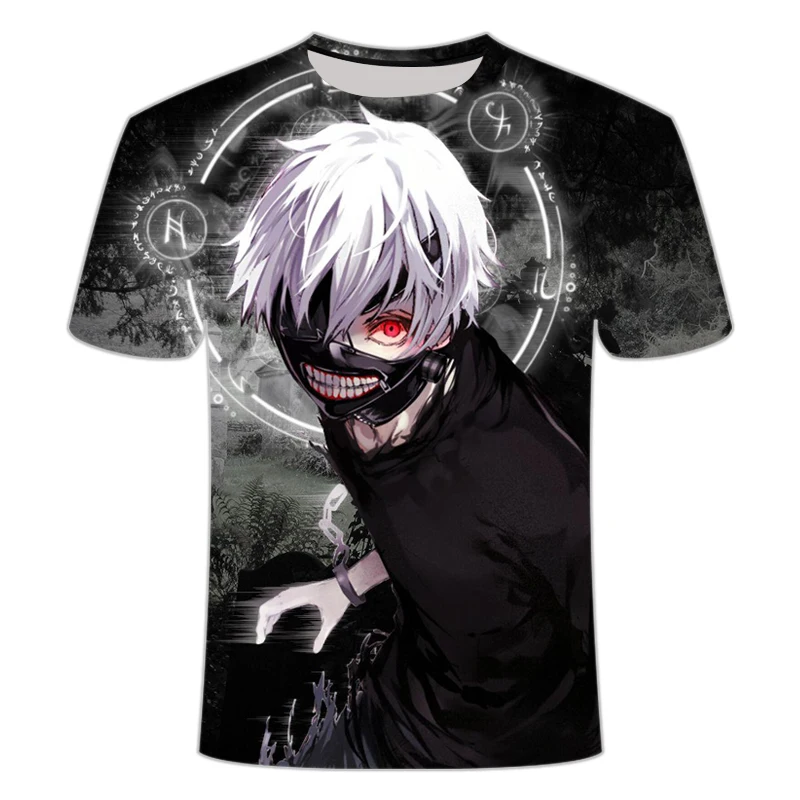 Одежда с надписью Tokyo Ghoul 3D Веселая футболка для мужчин и женщин рисунком