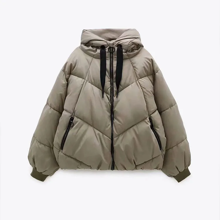 

Женская хлопковая куртка с капюшоном, повседневная куртка на молнии с длинными рукавами и карманами, Осень-зима 2021