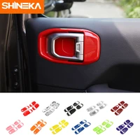 shineka interior accessories for jeep gladiator jt car inner door handle bowl decor cover sticker for jeep wrangler jl 2018 2020