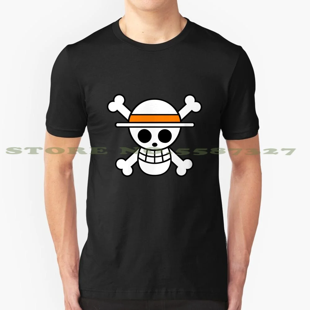 

One Piece Logo - Orange Banner Cool Design Trendy T-Shirt Tee One Piece Luffy Roger Animates Manga Mugiwara Pirate Japan Monkey
