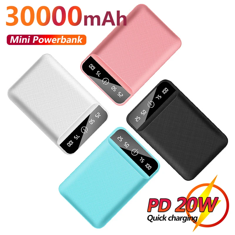 

Mini Portable 50000mAh Mobile Charger with Dual USB Port Outdoor Safe Emergency External Battery Power Bank for Iphone Xiaomi