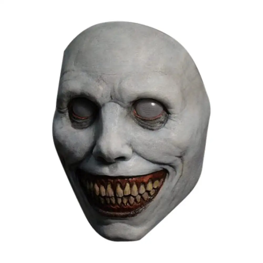 

Creepy Halloween Face Cover Grinning Demon Evil Scary Cosplay Halloween Headgear The Evil Cosplay Mask Horror Party Prop