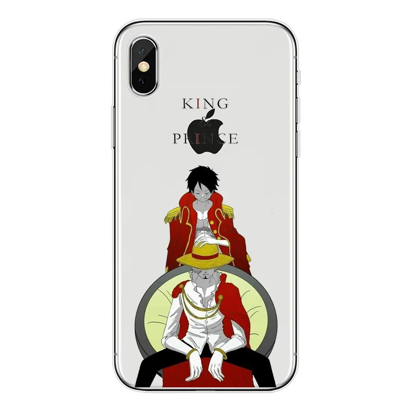 Японский аниме коллаж одна часть Луффи серии мягкий прозрачный чехол для iPhone 5S SE
