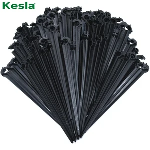 50-200 шт. прочный 14 дюйма C-образный крюк фиксированный стержень опоры держателя стойки для шланга 47 мм горшок капельного орошения фитинг для теплицы