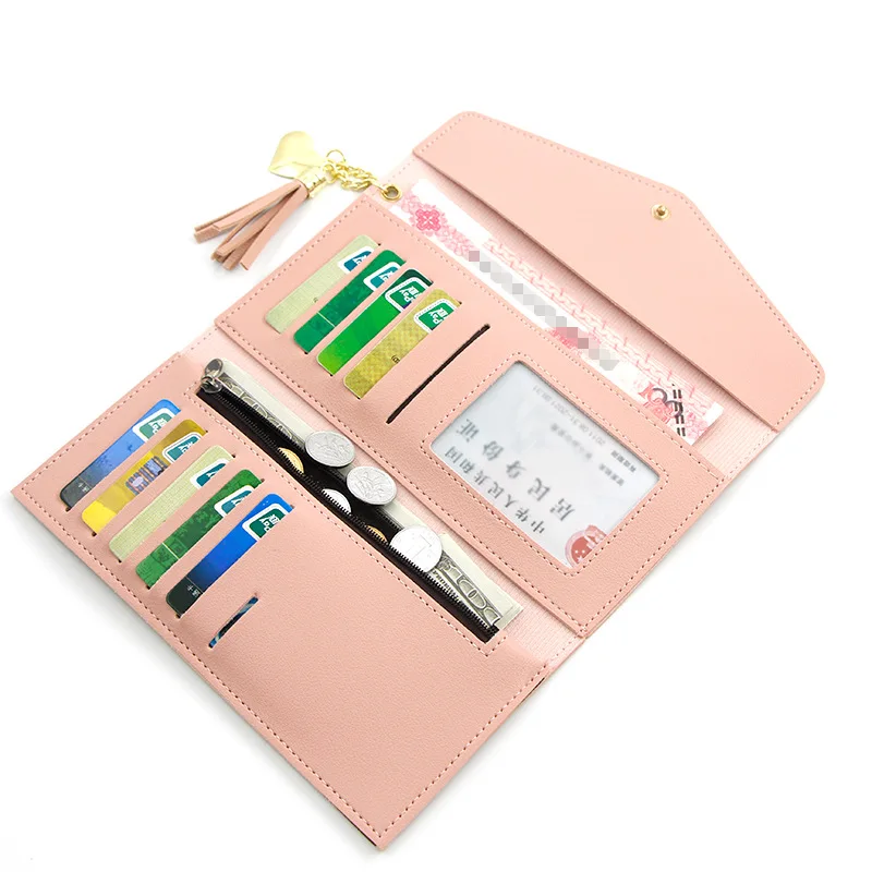 2021 new wallet long student money wallet woman holding bag multi-card wallet woman cute wallet  purse women