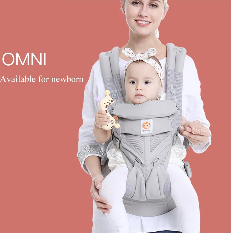 Детская переноска Omni на все позиции слинг с прохладной воздушной сеткой из