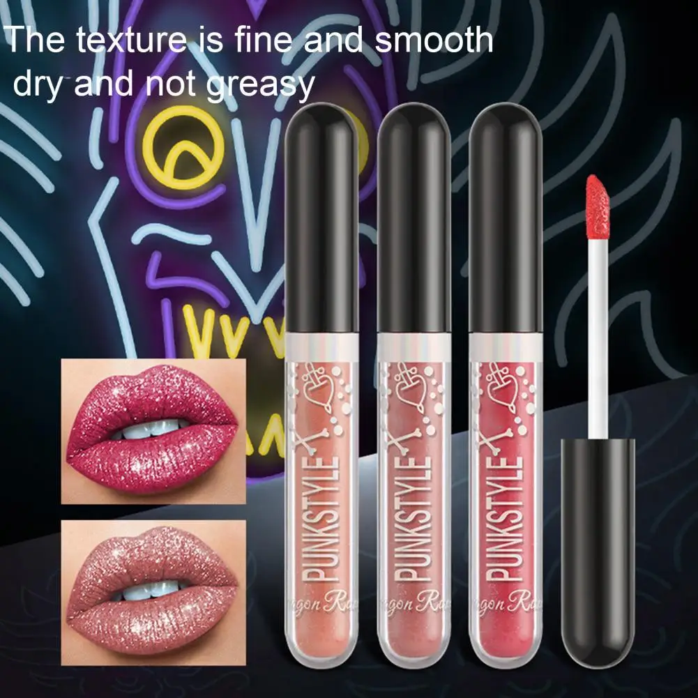 

Lip Makeup 2ml Delicate Glitter Glossy Liquid Lipstick Makeup Accessory Lipstick Vibrant Colors for Girl