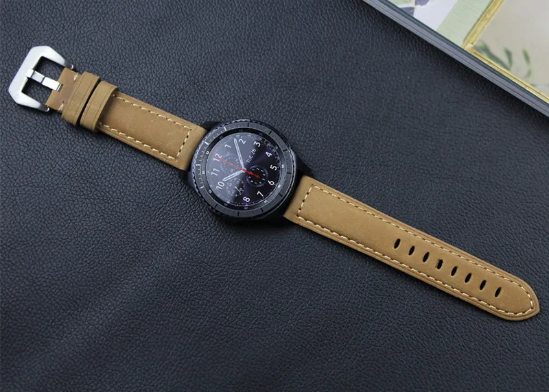 Кожаный ремешок для huawei Watch GT Honor Watch Magic smart аксессуары для часов браслет для samsung Galaxy watch 46 мм gear S3