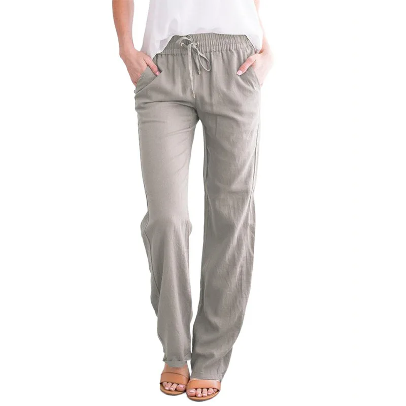 

Fashion Sexy Women Casual Sport Pants Drawstring Autumn Winter Mid Waist Women Slim Solid Color Leisure Clothes