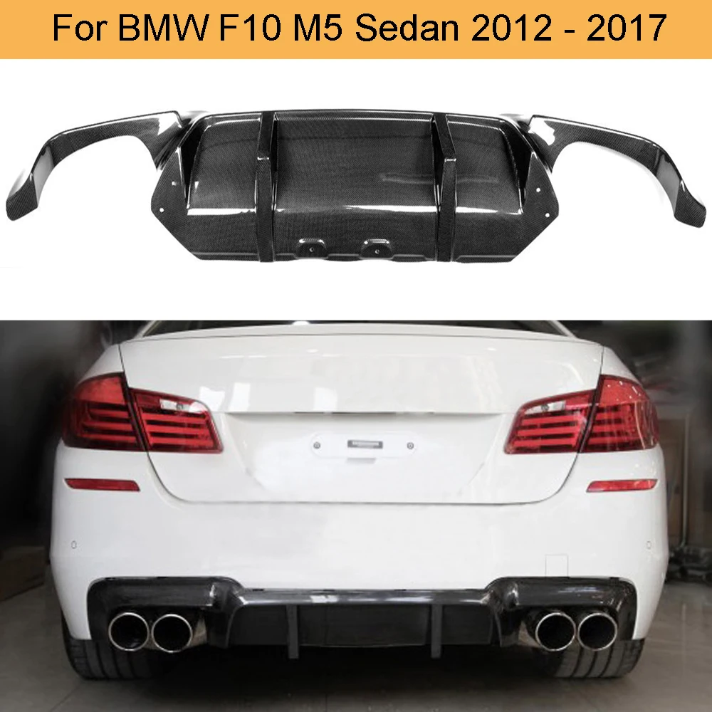 Углеродное волокно задний бампер диффузор для губ BMW 5 серии F10 M5 седан 2012 2017 FRP