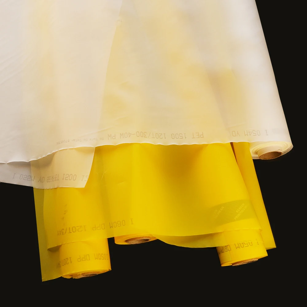 

Более высокое качество 80T 200 сетка 48 мкм 10 метров 100% трафаретная печать ткань цвет желтый и белый