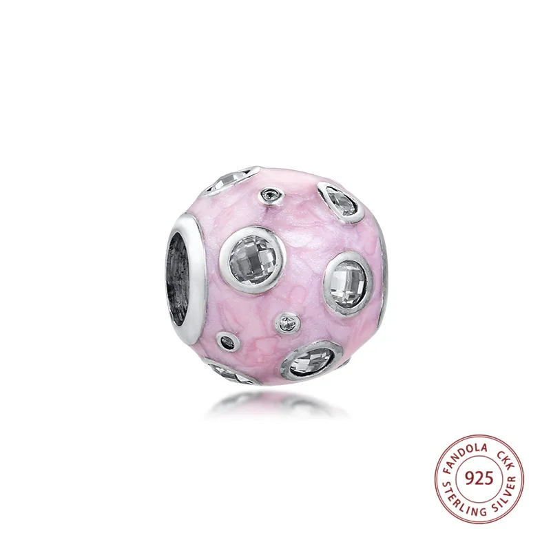 

Berloque 925 пробы серебряные перламутровые Розовые мечты Шарм бусины для изготовления ювелирных изделий Подходит для оригинальных браслетов ...