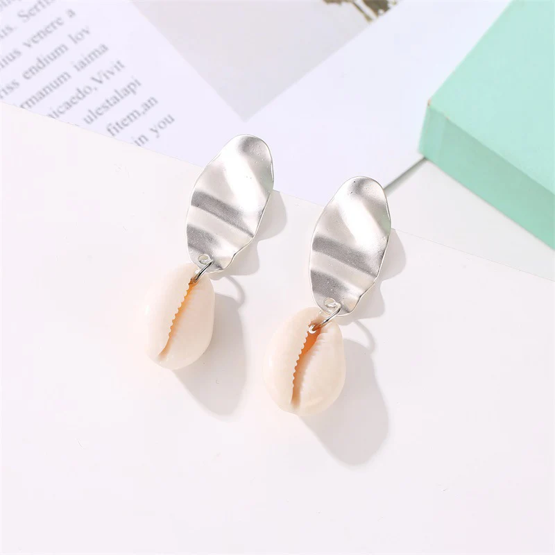 Висячие серьги HOCOLE Sea Shell для женщин 2019 Brincos богемные золотые металлические из
