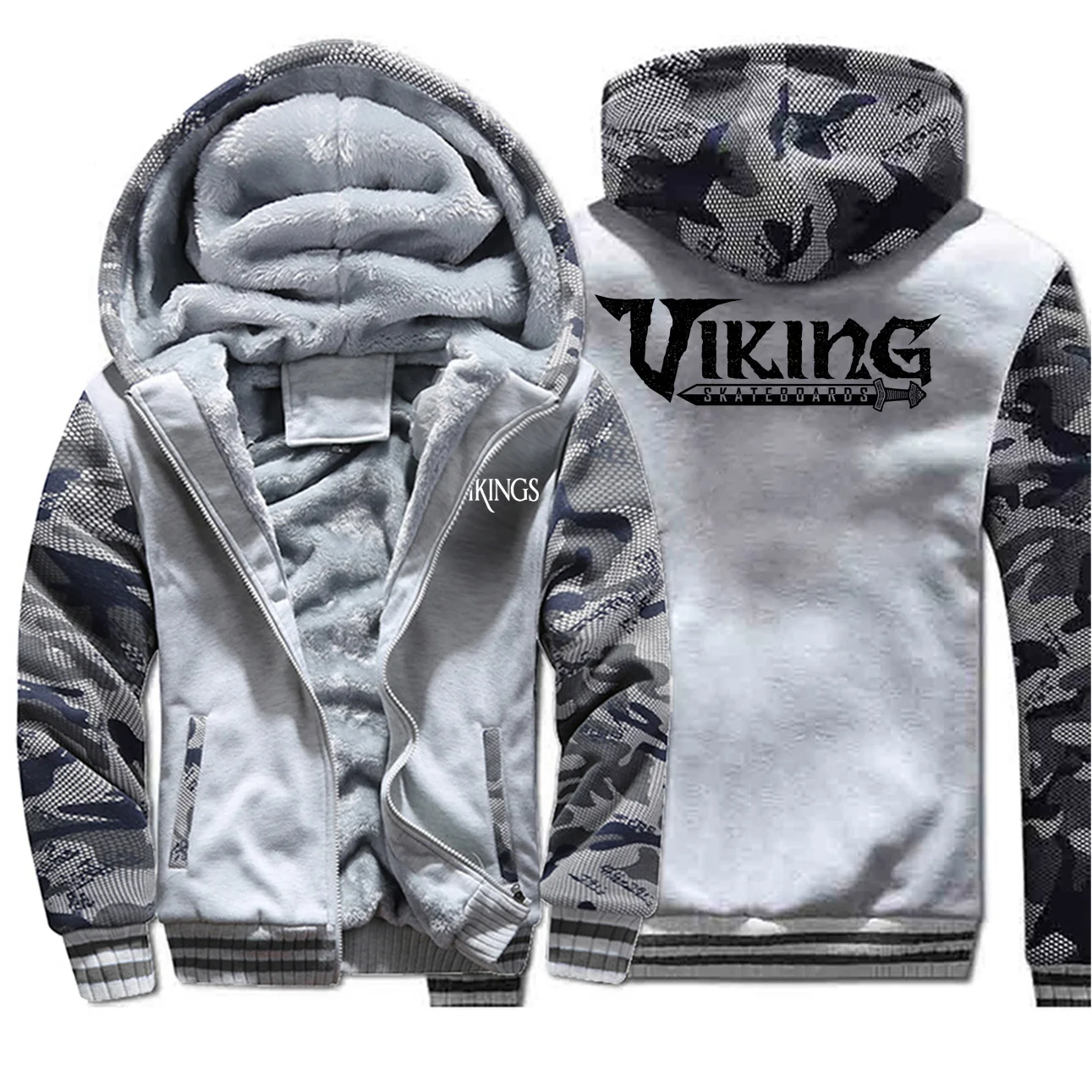 

Vikings Valhalla Odin Camo hoodies Men New Designer Autumn Fleece Plus Size Sportswear Hip Hop Zipper Tracksuit Streetwear