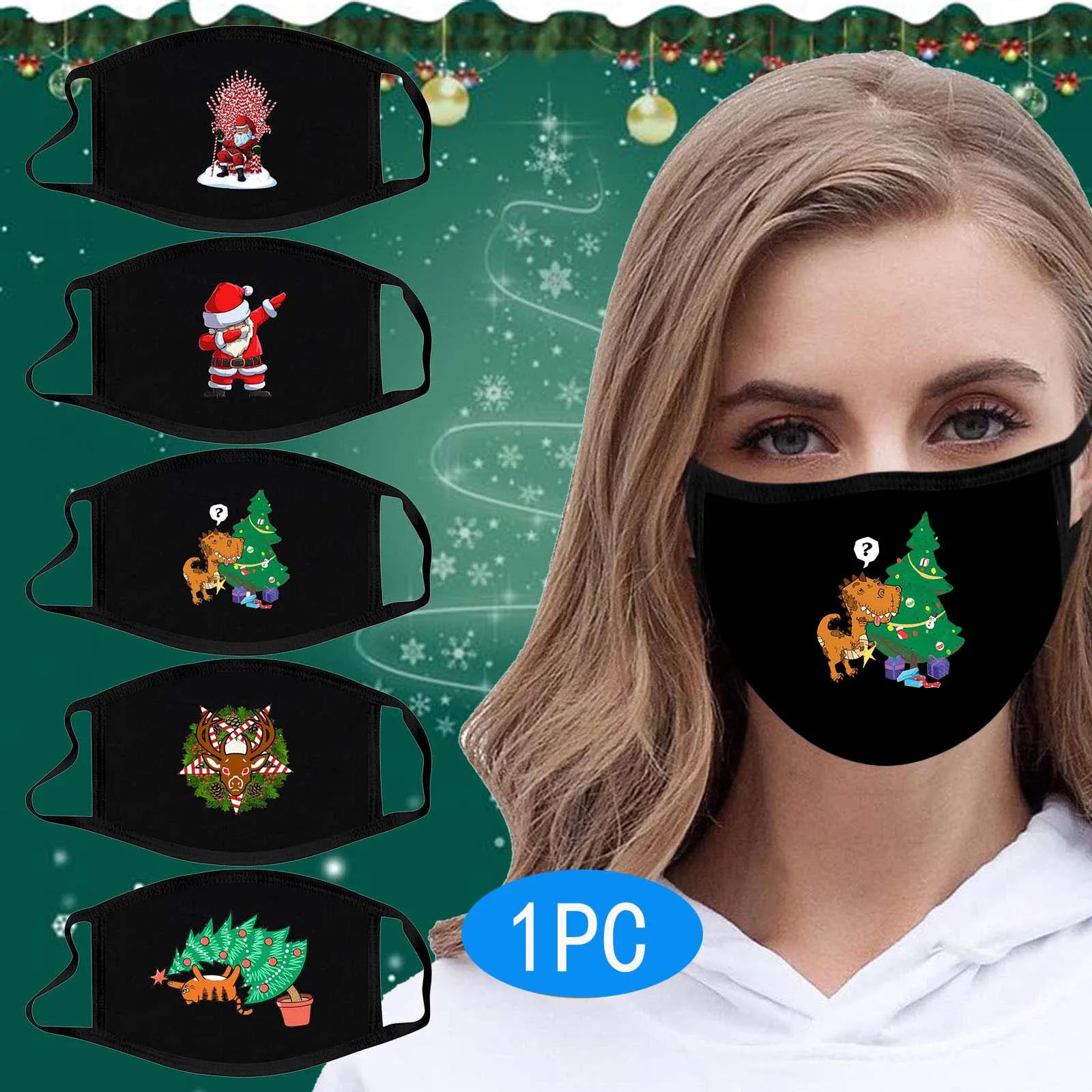 Маска для лица взрослых моющаяся многоразовая Защитная хлопковая термомаска с