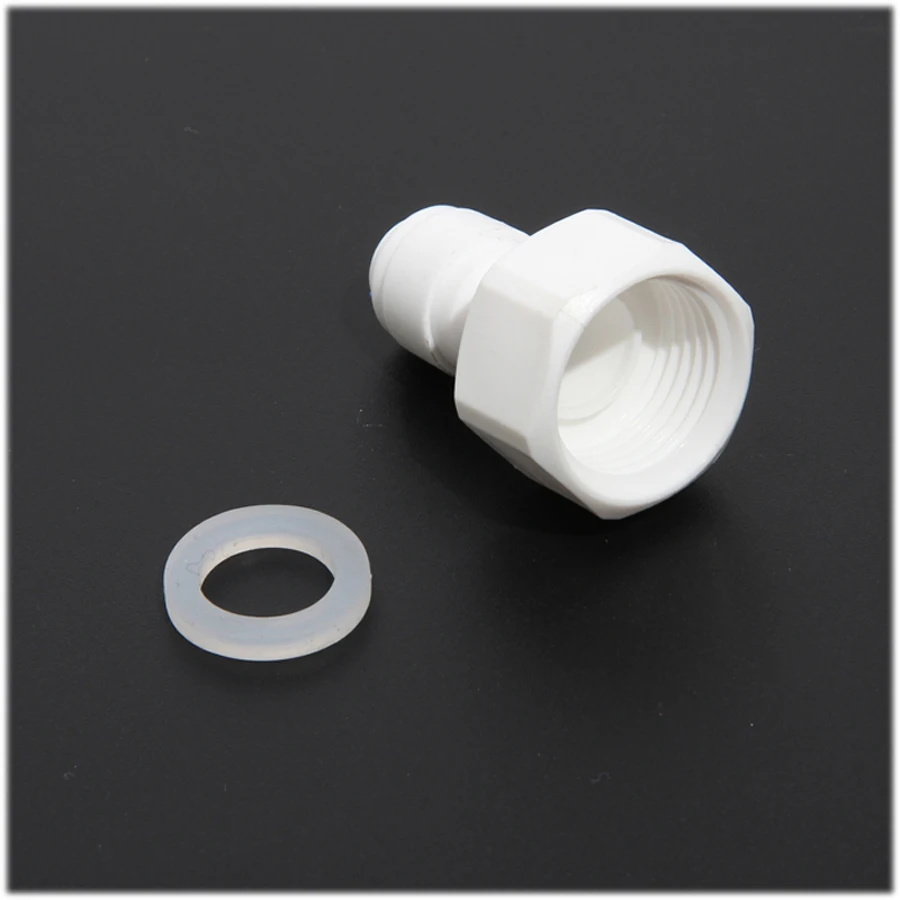 

1/4 inch to G1/2 inch female thread straight OD Tube Straight Quick Connect Aquarium RO Water Connection