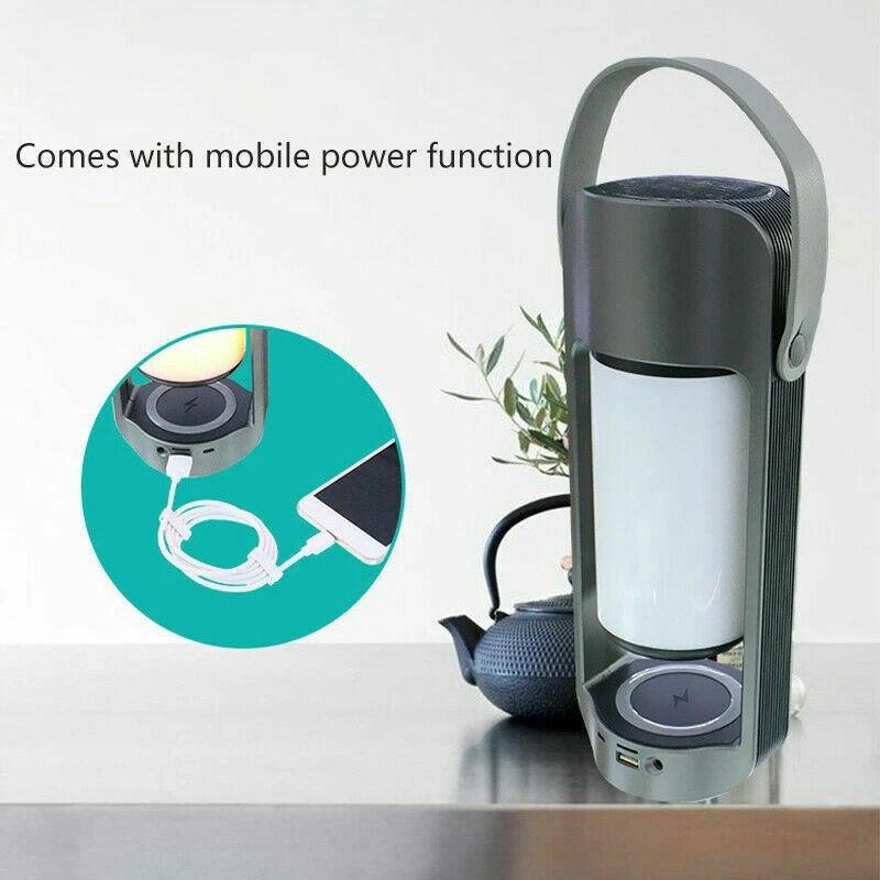 Беспроводная bluetooth-колонка с рисунком пламени и света | Электроника