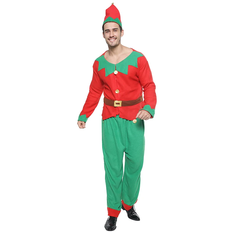 Men Eraspooky/Коллекция года; Рождественский костюм эльфа для косплея; Детский костюм Санта-Клауса; Одинаковая одежда для взрослых; одежда для всей семьи; Новогоднее карнавальное платье - Цвет: Men