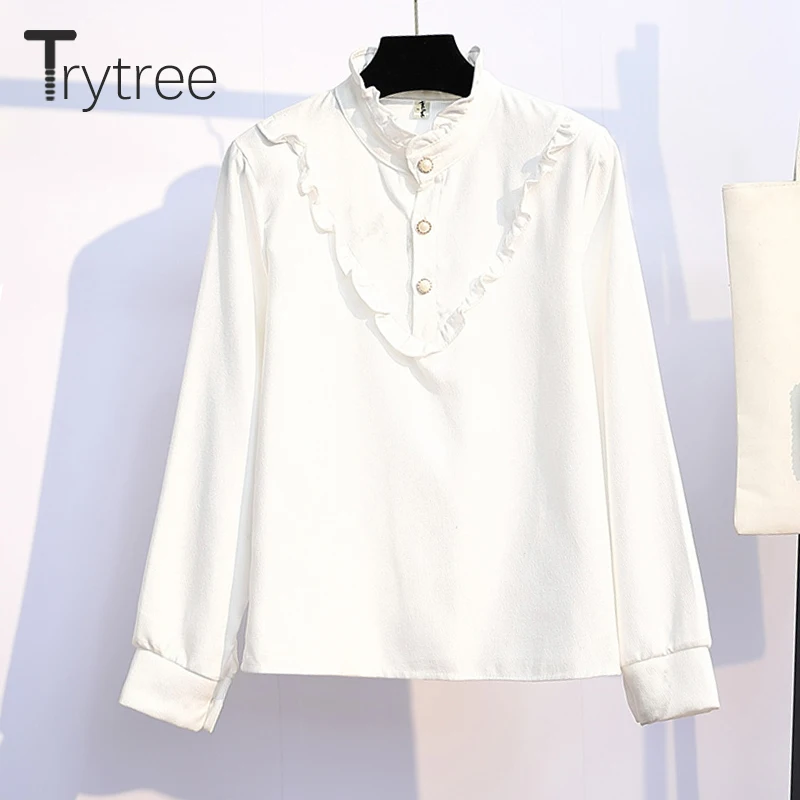 Trytree/осенний женский костюм из двух предметов однотонный Повседневный Топ