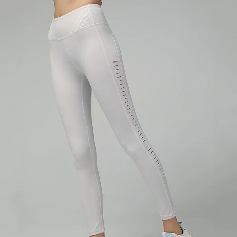 

AcFirst White Women Yoga Pants High Waist Seamless Push Up Leggins Sport Fitness Running Seamless Leggings Gym Girl Hollow Out