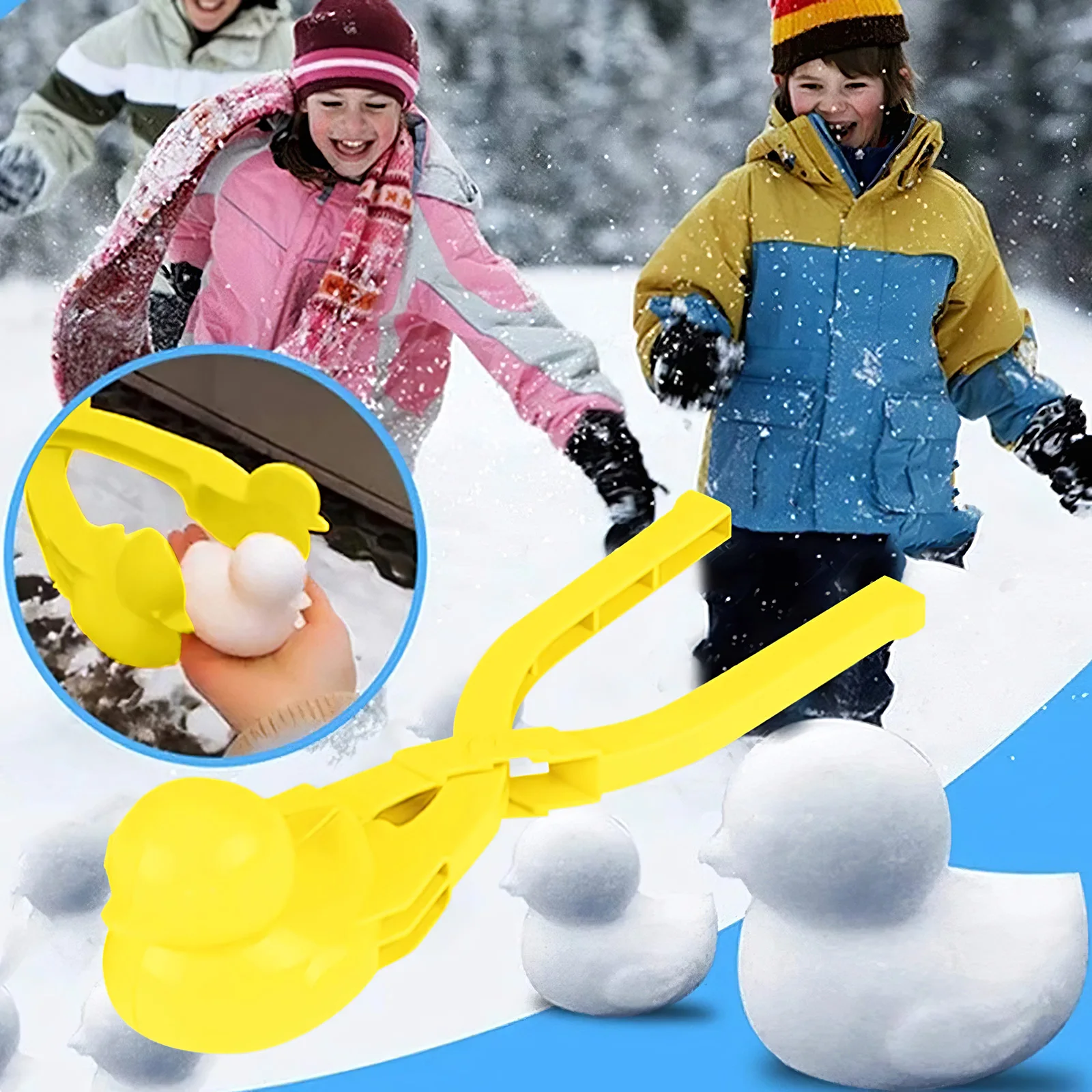 

Snowball Maker Cartoon Duck-Shaped Snowball Maker Clip Suitable Fornow Mold Tool Children'S Winter Toy Suitable For Outdoor Play