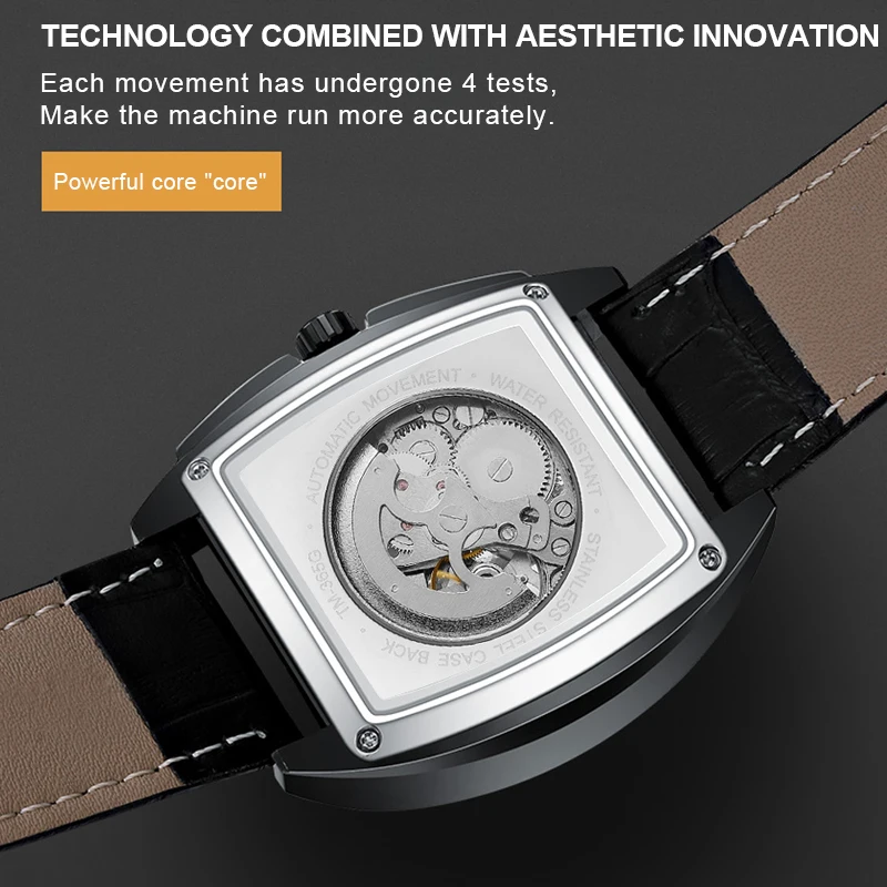

WINNER Brand Trendy Mens Clock New Brand Skeleton Mechanical Watch Men Leather Strap Watch Fashion Casual Relogio Masculino
