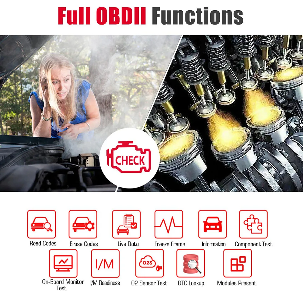 VIDENT iAuto708 Full System Scan Tool OBDII Scanner Diagnostic for All Makes |