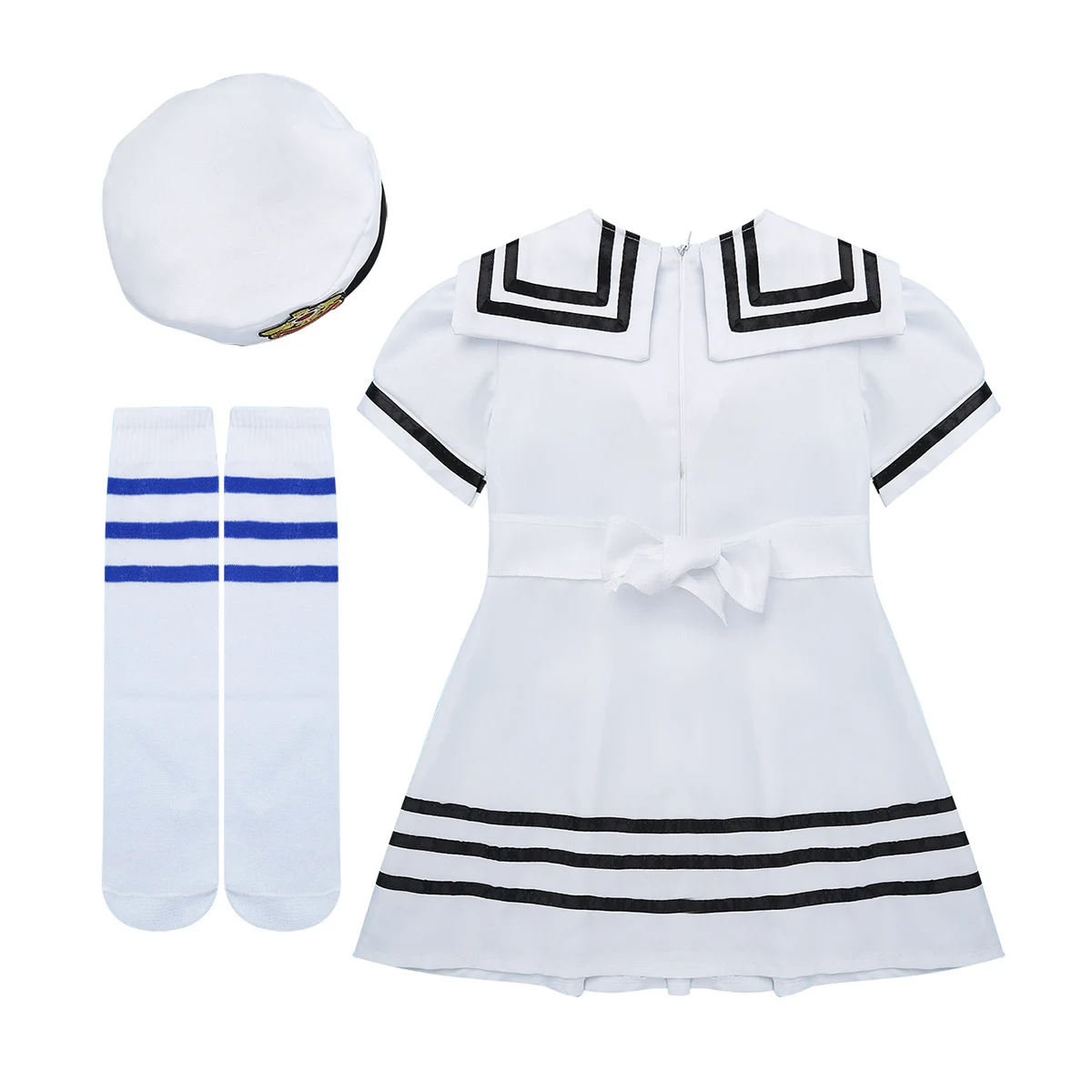 Teen Girls Dress Chorus Stage Wear Dance Performance Navy Sailor Costumes Kids Army Suit Halloween Cosplay Party Up | Тематическая
