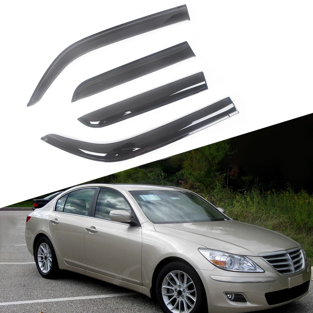 

Козырек для автомобиля Hyundai Genesis 2009-2010, черный тонированный козырек для боковых окон