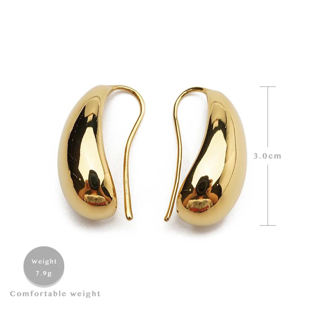

K17 trendy shiny ins fashion punk retro jewelry gift no allergic clip earrings party with box