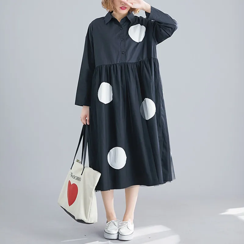 Новинка 2019 года. Повседневная Осенняя женская одежда. Свободные женские платья с