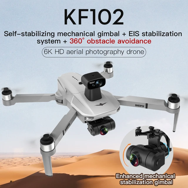 KF102 Max GPS Drone 4k Profesional FPV HD Camera KF102 Drones 2-Axis Gimbal Brushless Motor RC Quadcopter VS ZLL SG906 Max Pro2 2