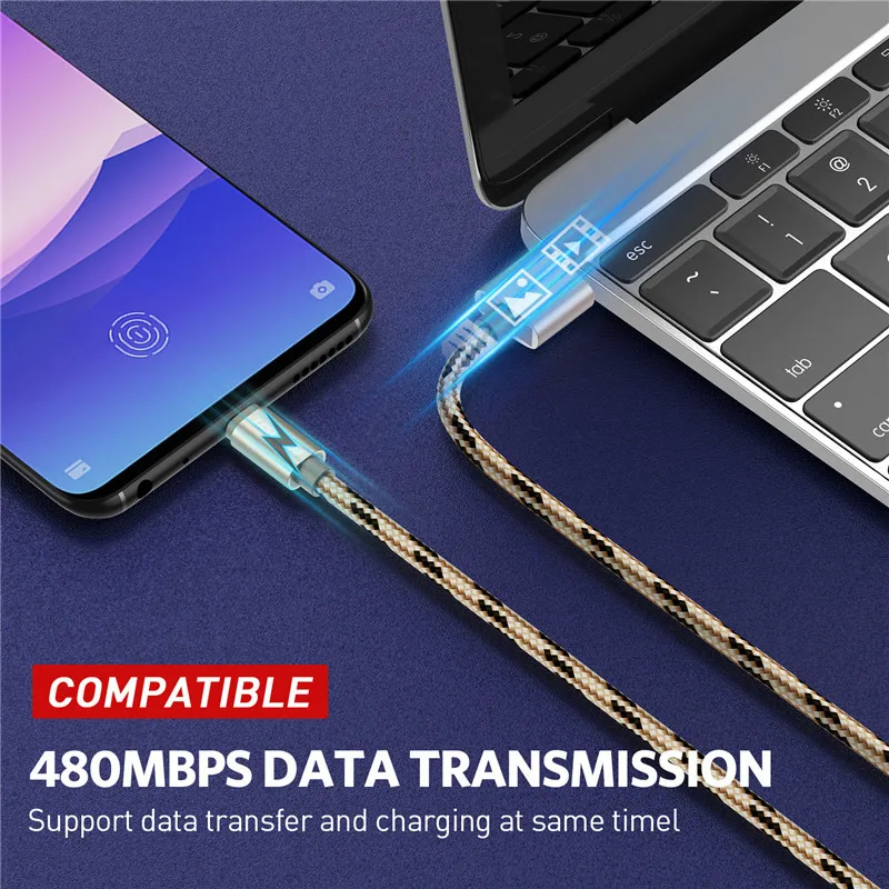 Кабель Micro USB USLION для xiaomi redmi note 5 pro 4x кабель быстрой зарядки и передачи данных