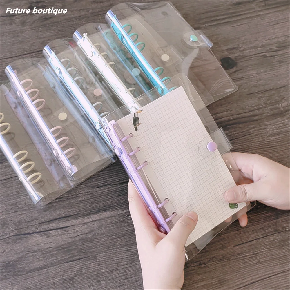 Обложка для блокнота А5/А6 папка из ПВХ с 6 отверстиями дневника офиса планера