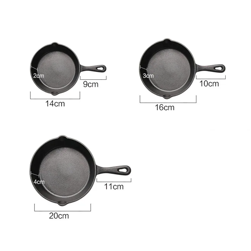 Чугуна с антипригарным покрытием 14 20 см сковорода длинной ручкой для жарки