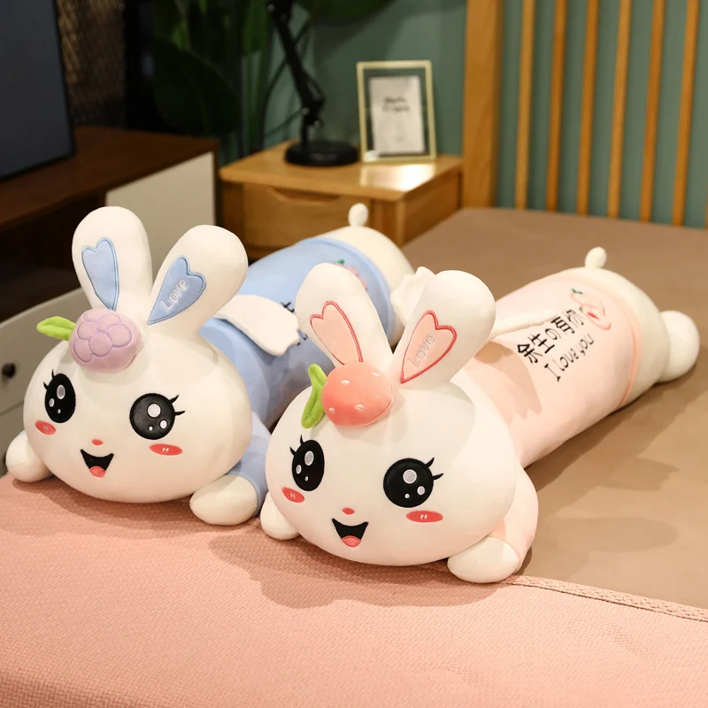 

Lying Fruit Bunny Stuffed Pillow Plush Cute Pink Fruit Rabbit Animals Toys Kids School Nap Sleeping Pillow For Kids Birthday