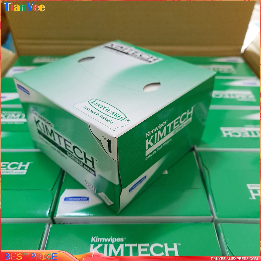 Оптовая цена 280 влажных салфеток KIMTECH Kimwipes волоконная Очищающая бумага